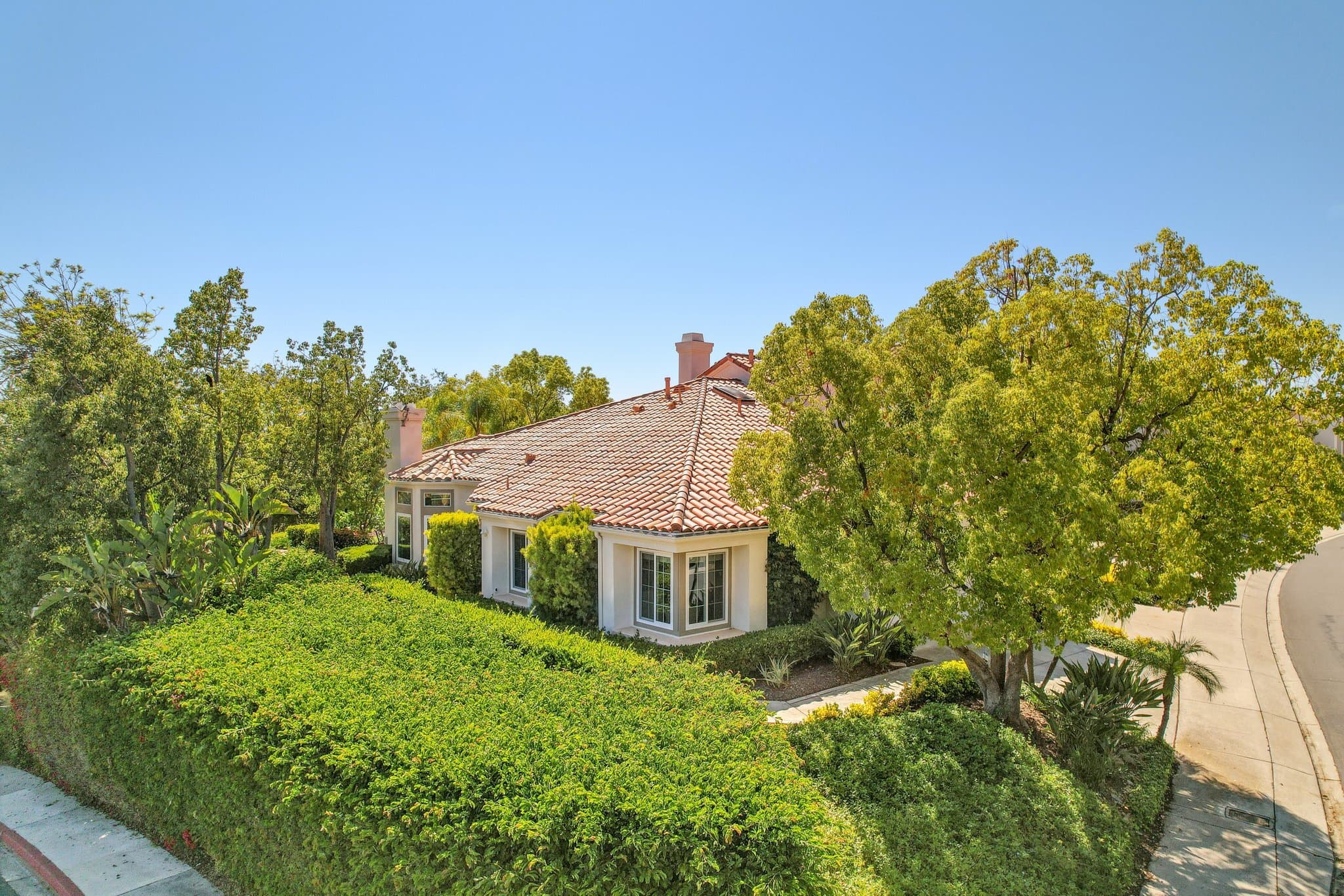 Aerial view of a Calle Katrina listing, pricing reflects the market the home competes in