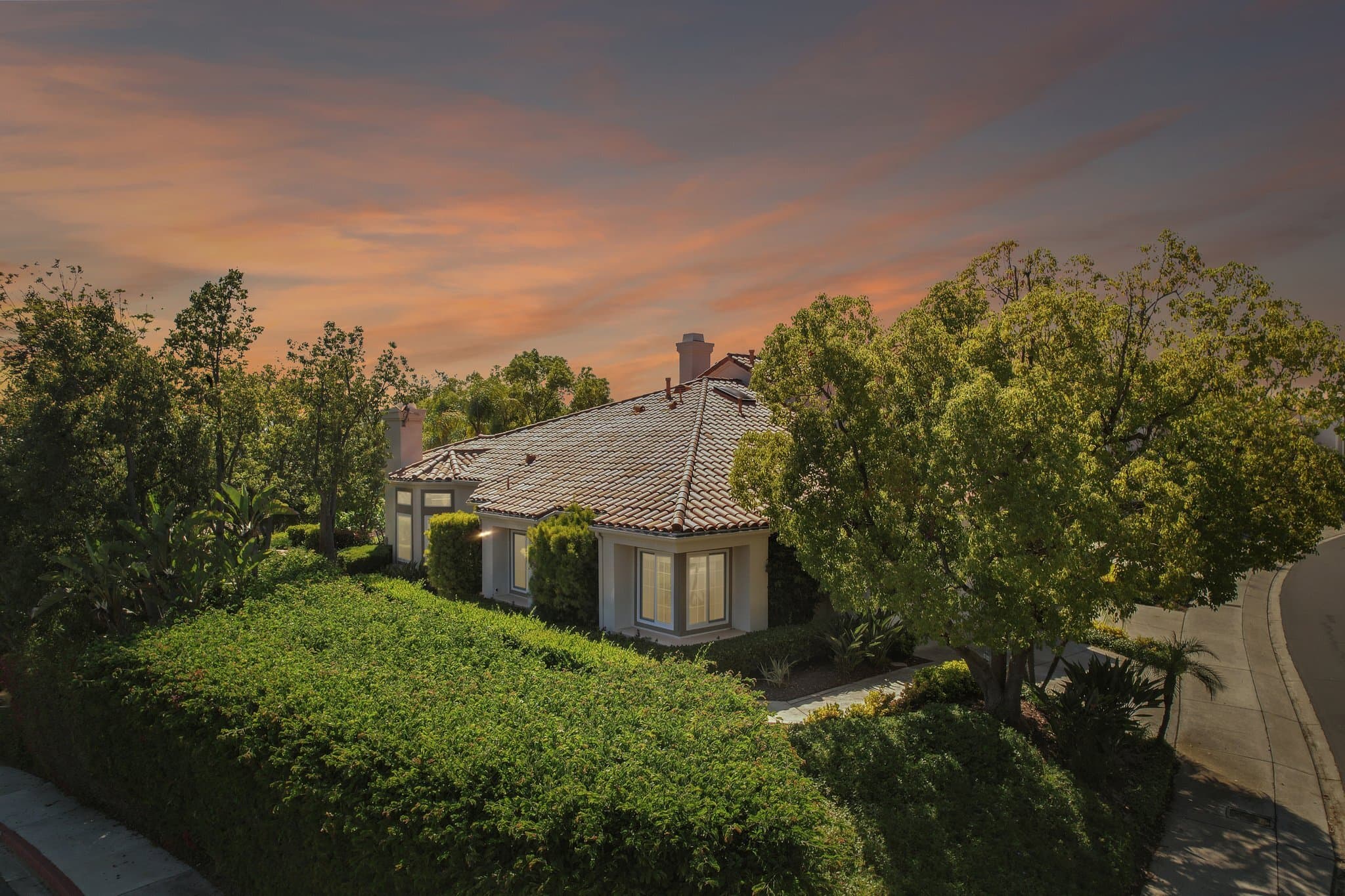 Whitecrown Drive listing at twilight, the seller representation that closed in under a week